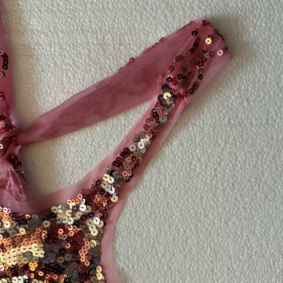 Body Central Colorful Sequin Sleeveless Tank Top Juniors Medium Retro Y2K Hippie - Picture 8 of 9